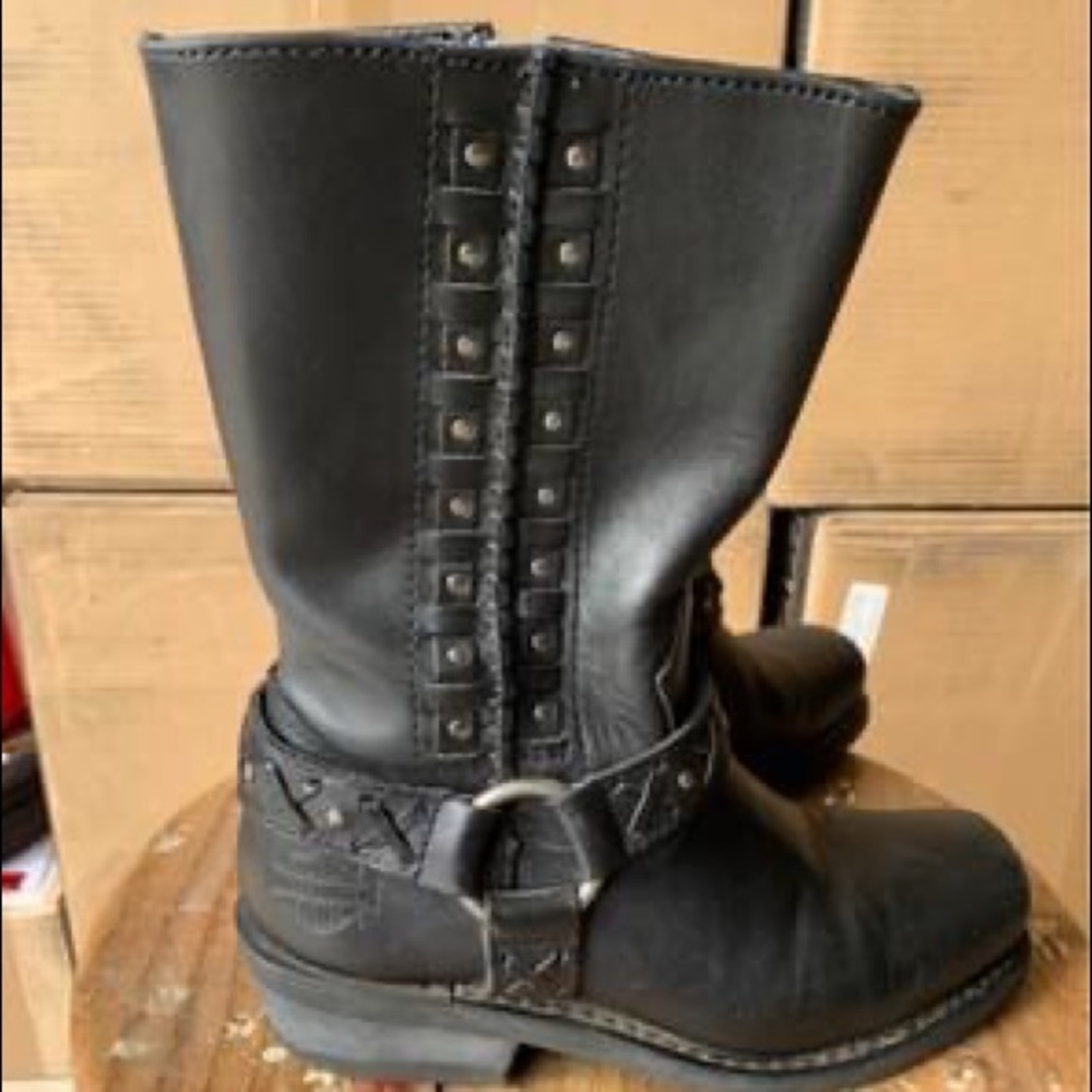 Women's Leather Harley Davidson Riding Boots
